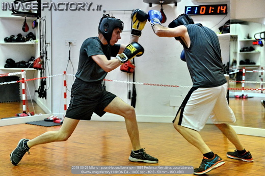 2019-05-29 Milano - pound4pound boxe gym 1861 Federico Nejrotti vs Luca Liberace
